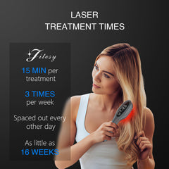 Jitesy Laser Therapy Hair Growth Comb close-up of 7 laser diodes.