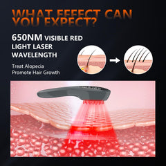 Jitesy Laser Therapy Hair Growth Comb side view with ergonomic grip for easy use.