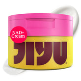 JiYu NAD+ Hydrating Face Moisturizer jar closeup with creamy texture for daily hydration.