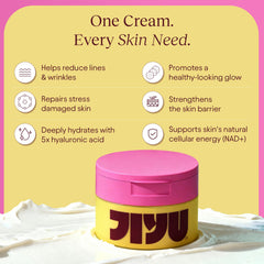 JiYu NAD+ moisturizer pump bottle image highlighting surface-to-deep hydration.