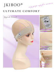 JKIBOO wig cap ear-cut design for breathable comfort