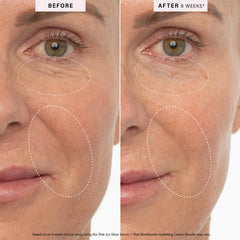 JLO BEAUTY Starter Kit in use showing morning and night routine.