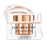 JLO Beauty That Blockbuster Hydrating Cream bottle close-up showing rich texture and hydration