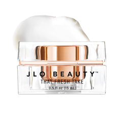 JLO BEAUTY under eye cream jar showing hydrating formula
