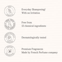 JMella Blooming Peony Shampoo paraben-free badge visible signaling gentle care
