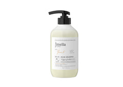 JMella Queen5 Shampoo bottle front showcases premium packaging for daily luxury.