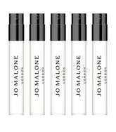 Jo Malone 5-trial-vials sampler showing five signature scents for testing.