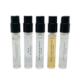 Jo Malone five-scent fragrance samples close-up for testing new signatures
