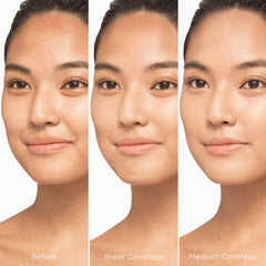 JOAH BB Cream being blended with a brush for seamless finish