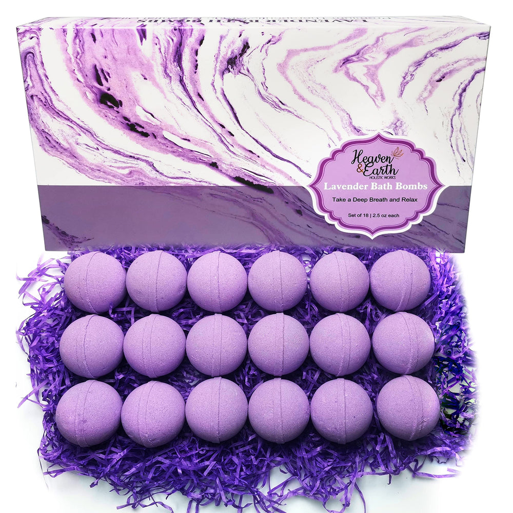 Joanne Arden Organics lavender bath bombs gift set with relaxing lavender aroma