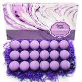 Joanne Arden Organics lavender bath bombs gift set with relaxing lavender aroma