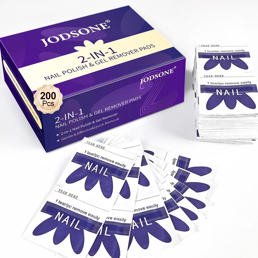 JODSONE acetone nail polish remover pads box for easy at-home use.