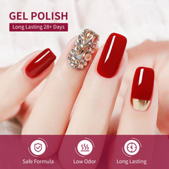 JODSONE all-seasons red gel polish for durable color at any season.