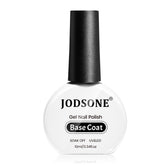 JODSONE 10ml base coat bottle front for a glossy base that aids adhesion.