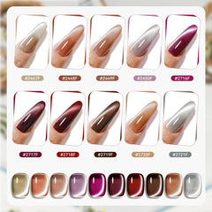 JODSONE Base Coat provides a smooth foundation for cat eye nails.