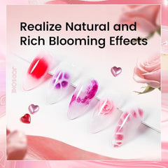 JODSONE Blooming Gel floral nail art highlighting petal-inspired designs.