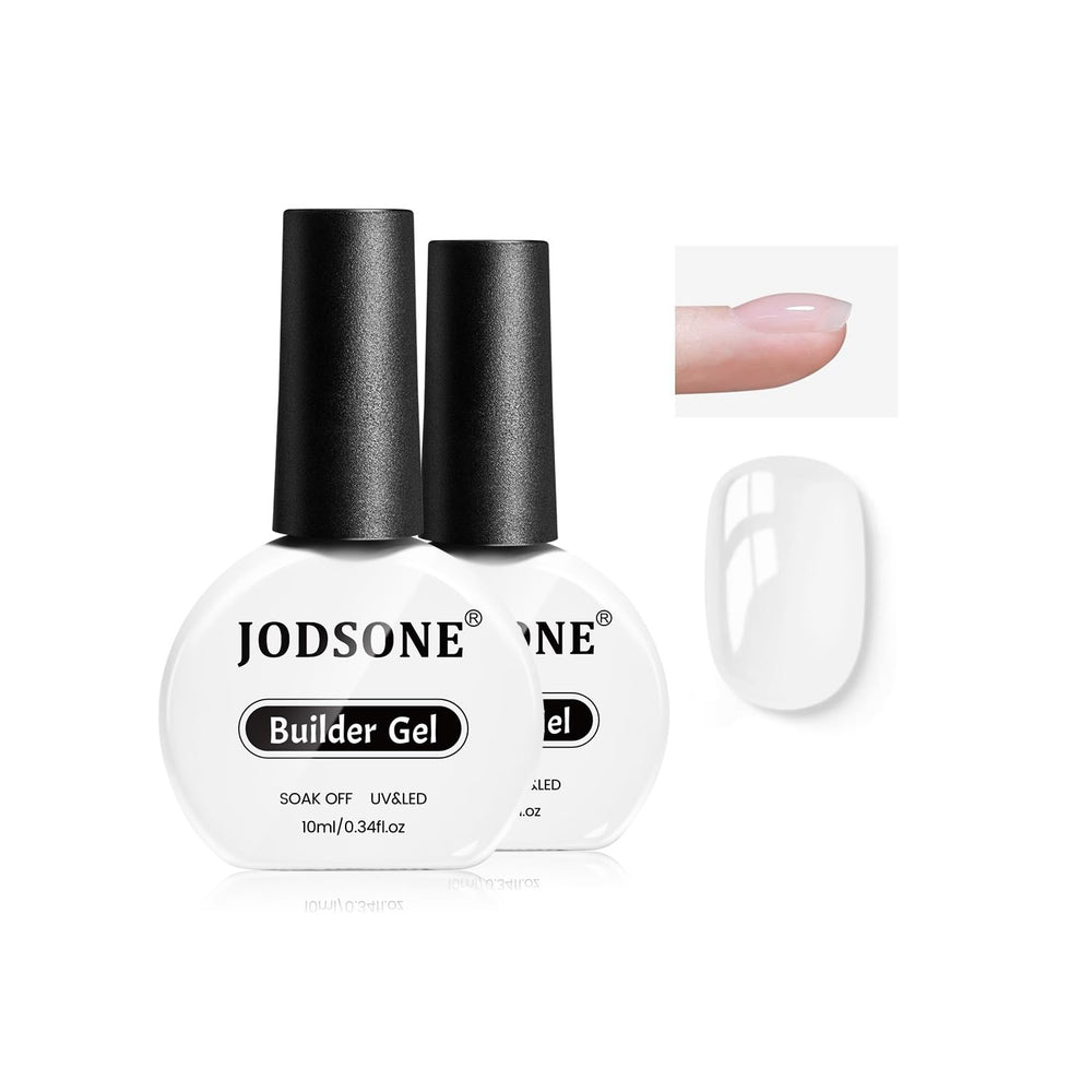 JODSONE clear builder gel 10ml for strong nail extensions.