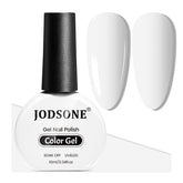 JODSONE white gel nail polish bottle, 10ml, versatile for year‑round nails