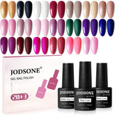 JODSONE 20 Glitter Gel Nail Polish Kit box with festive shades for DIY nails at home