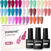 JODSONE colorful gel polish palette for versatile at-home nail art.