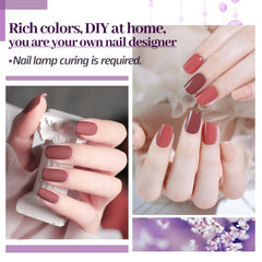 JODSONE nail polish brush in action for smooth application.