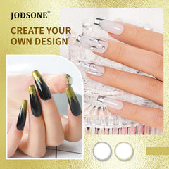JODSONE silver chrome nail liner adds high shine to nails