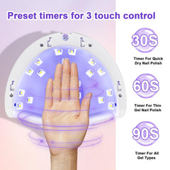 JODSONE U V LED Nail Lamp tip-extension mode in action