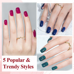 Jofay Fashion burgundy nails offer elegant everyday wear