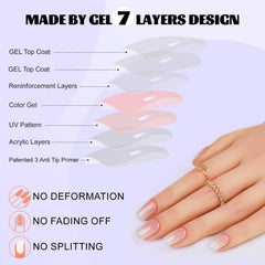 Jofay Fashion press-on nails with glue for quick, secure wear