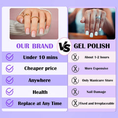 Jofay Fashion soft gel nails feel gentle on nail beds for a natural glow