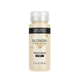 John Frieda Blonde+ Repair Pre Shampoo bottle protects moisture during shampooing