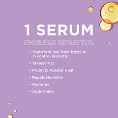 John Frieda Frizz Ease Original serum applied to hair for smoothing