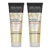John Frieda Sheer Blonde bottle front highlights brightening conditioner for lighter blondes