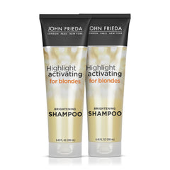 John Frieda Sheer Blonde highlight activating shampoo bottle pour for brighter blonde
