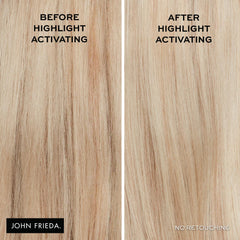 John Frieda Sheer Blonde shampoo lather action enhances light blonde highlights