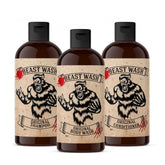 Johnny Slicks Beast Shower Set body wash bottle cleanses deeply with activated charcoal for refreshed skin