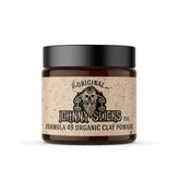Johnny Slicks Formula 49 clay pomade bottle for confident styling.