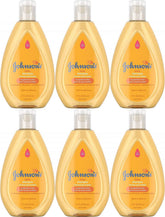 Johnson's Baby Shampoo 6-pack bottles; travel-friendly, gentle cleansing for delicate hair.