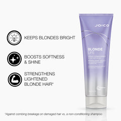Joico Blonde Life Shampoo lather close-up illustrating gentle cleansing for blondes