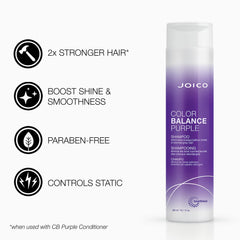 Joico Color Balance Purple Shampoo lather close-up showing gentle toning action.