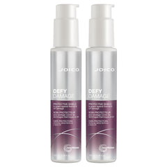 Joico Defy Damage Shield bottle front promotes UV and heat defense for damaged hair