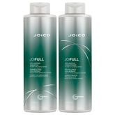 Joico JoiFULL shampoo bottle shows lightweight cleansing for airy volume.