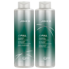 Joico JoiFULL shampoo bottle shows lightweight cleansing for airy volume.