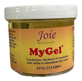 Joie Naturals MyGel edge control braiding gel in a 4oz jar for sleek styles.