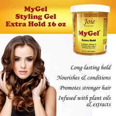 Joie Naturals MyGel Extra Hold being applied for easy styling