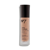 Flacon JoJo Siwa No7 Lift & Luminate Sérum Fond de Teint avec fini lumineux.