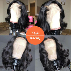 Jolanly bob wig pre-plucked hairline for seamless look