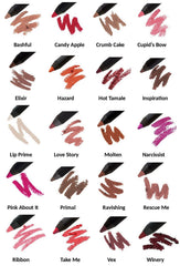 Jolie Primal lip liner pencil application demonstrates creamy glide and clean edge