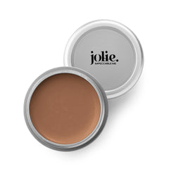 Jolie Dark swatches show color correction to even warm skin tones