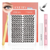 Jolietify Lash Extension Kit shows foxy layered style for a natural, lightweight look at home